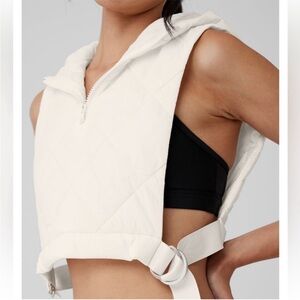 ALO Yoga Cropped Vest with Hood